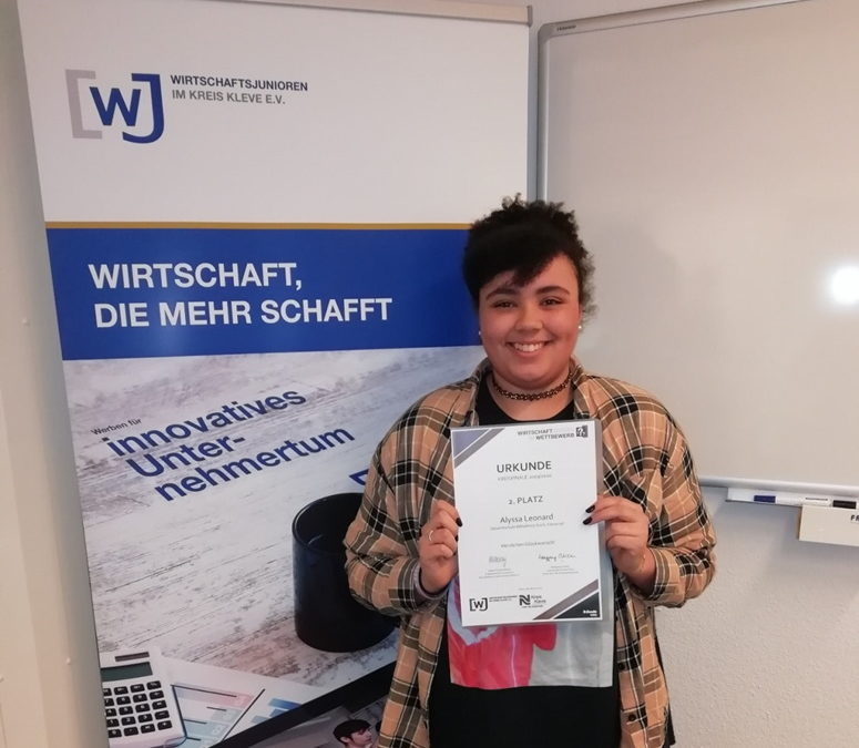 „Wirtschaftswissen im Wettbewerb“ – 2. Platz für Alyssa Leonard (9d)