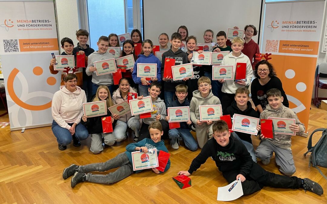 Mathe-Adventskalender 2024: Ehrung der erfolgreichsten Teams